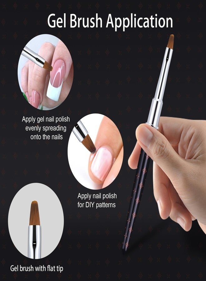 Shine Chance 2Pcs Acrylic Nail Brushes Set, 100% Pure Kolinsky Size 10 Nail Art Brush & Small Clean Up Brush, Art Design & Polish Mistake Cleaning Manicure Tools for Women Acrylic Application - Image 5
