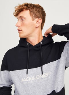 JACK & JONES Graphic Print Pocket Detait Pull Over Hoodie  - Image 3