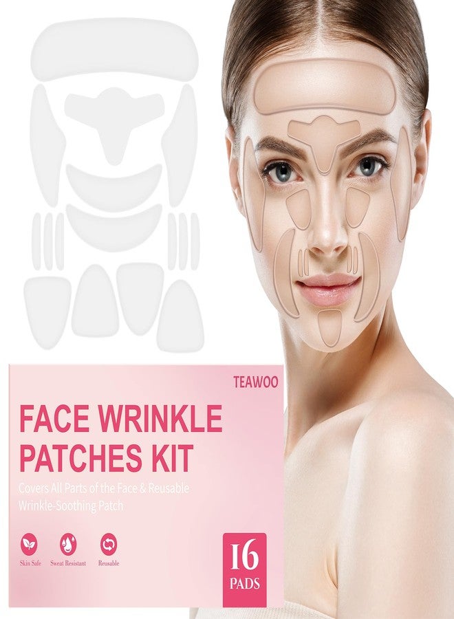 TEAWOO 16 PCS Reusable Face Wrinkle Patches Kit | Face Patches for Wrinkles Overnight | Anti Wrinkle Patches | Facial Patches for Wrinkles | Forehead Wrinkle Patches | Face Lift Tape - Image 1
