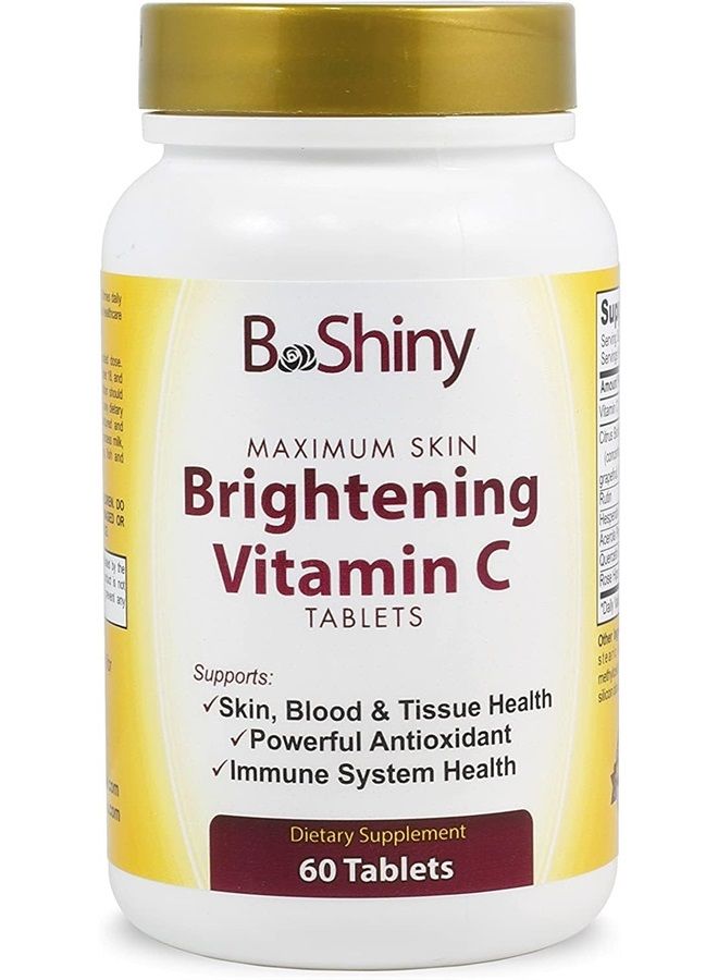 BeShiny Vitamin C Complex 1000 mg Tablets for Skin Lightening Brightening Antioxidant with Rose Hips and Bioflavinoids Immune Support Supplement Healthy Aging Builds Energy and Overall Well Being - Image 1