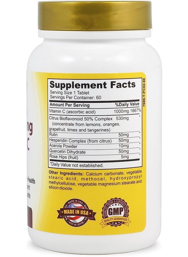 BeShiny Vitamin C Complex 1000 mg Tablets for Skin Lightening Brightening Antioxidant with Rose Hips and Bioflavinoids Immune Support Supplement Healthy Aging Builds Energy and Overall Well Being - Image 3