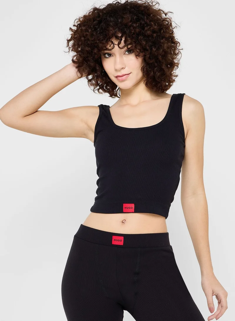 HUGO Ribbed Pyjama Top