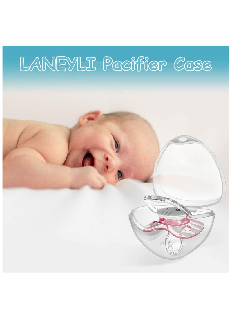 Mr. Penda - 6 Pack Pacifier, Case Pacifier Holder, Case Pacifier Clip, Binky Holder Case Pacifier Box Pacifier Accessories (Transparent) - Image 1