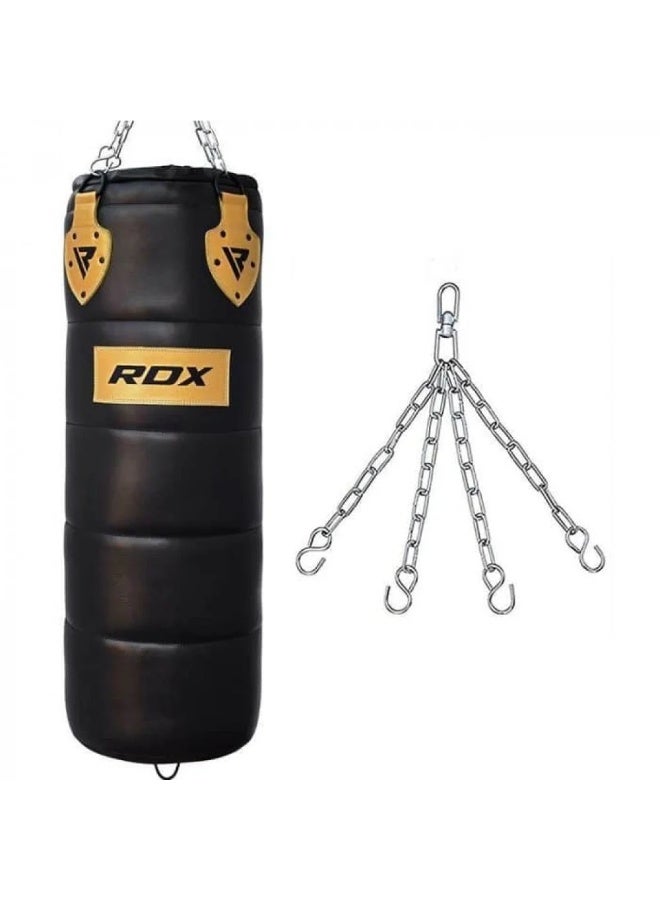 RDX P1 4FT 2-IN-1 Black Filled Leather Professional Punching Bag Set - Image 3