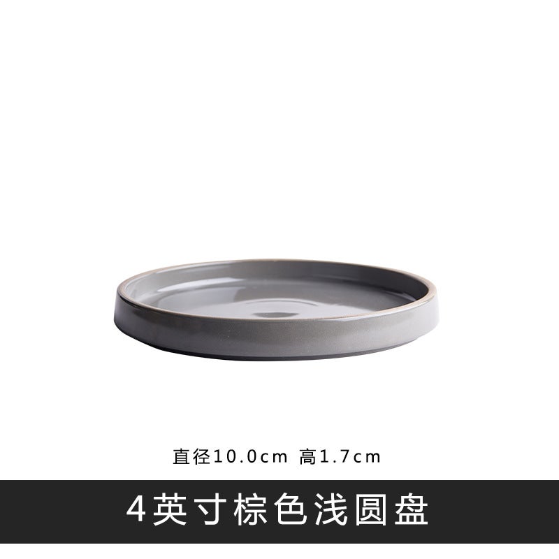 Korean Ceramic Dinnerware Set Dinner Plate Bowl Wooden Mug - Image 1