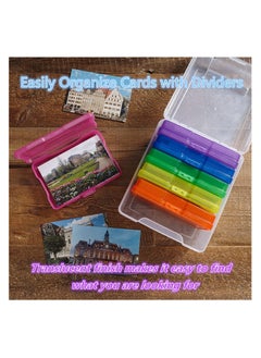 Y&D SYOSI, Clear Photo Storage Box, Card Organizer with 6 Inner Cases for Birthday Get Well Cards Photos, Crafts, Scrapbooking, Paper, Stickers, Tools Container Box  - Image 3