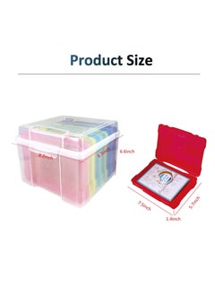 Y&D SYOSI, Clear Photo Storage Box, Card Organizer with 6 Inner Cases for Birthday Get Well Cards Photos, Crafts, Scrapbooking, Paper, Stickers, Tools Container Box  - Image 2