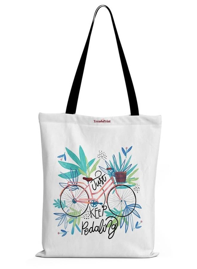 TrendoPrint Shopping/Grocery Bag, Multi-Purpose Bag, Sturdy Canvas Bag With 15Kgs Capacity Tote Bag For Women, College Bag For Girls (BTBN04) - Image 1