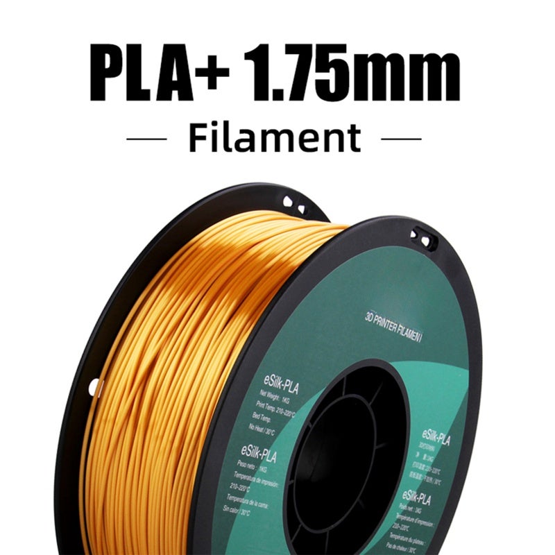 eSUN 3D Printer Silk Shiny PLA Filament 1.75mm Metalic Silk Gold/Silver/Copper Filament Dimensional Accuracy +/- 0.05mm 1KG Spool(2.2 LBS) Printing Consumables Compatible with Creality Artillery Anycubic - Image 4