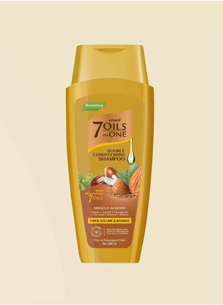 emami Emami Shampoo 7 Oils in One - Double Moisturizing - Almond - 200 ml  - Image 1
