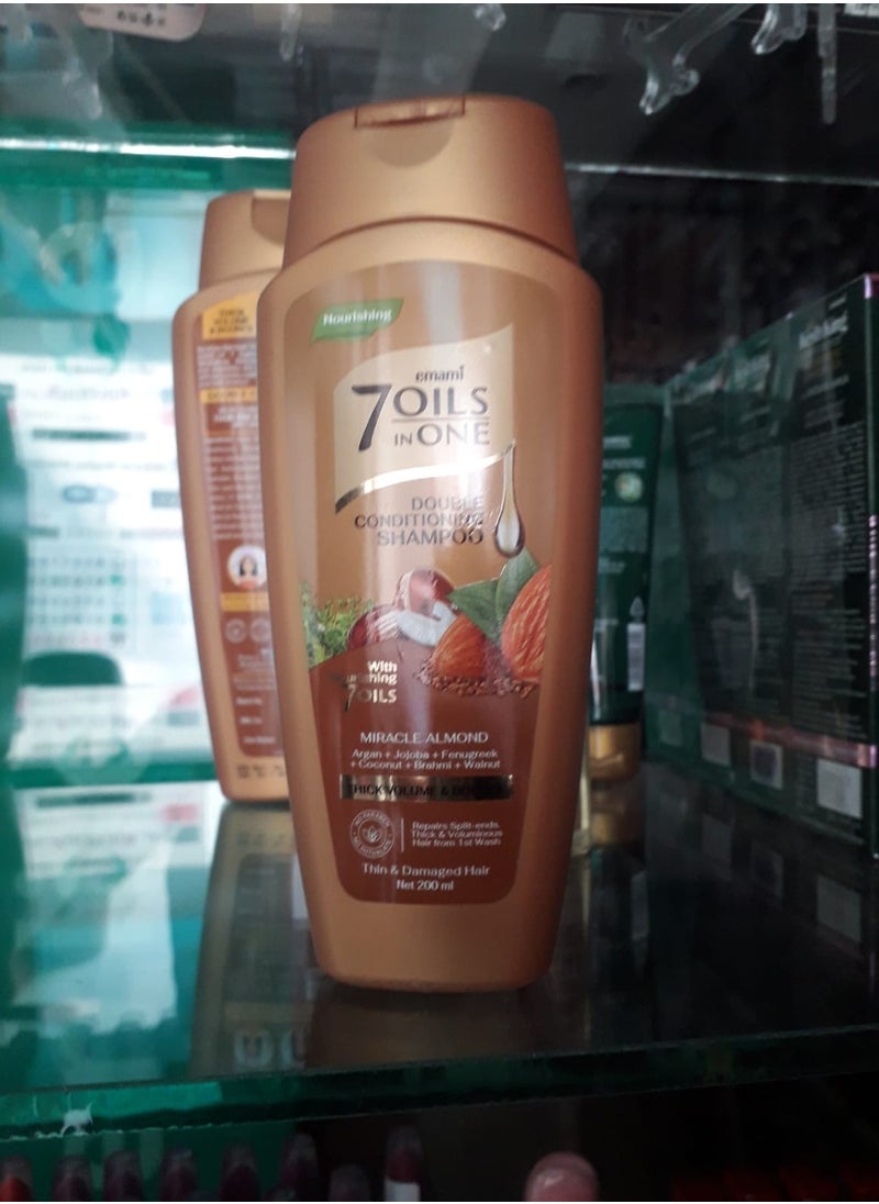 emami Emami Shampoo 7 Oils in One - Double Moisturizing - Almond - 200 ml  - Image 2