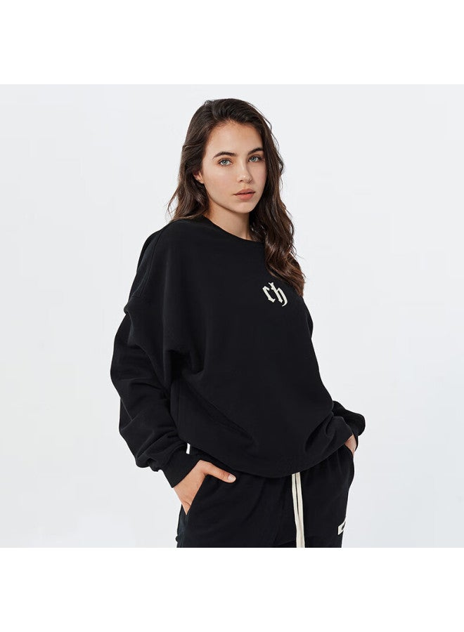 Chinism Ch Sweatshirt For Men, American High Street Style, Loose-fitting Pullover, Couple's Top, Heavyweight Classic Version, Round Neck Sweatshirt Sc20071016 - Image 2