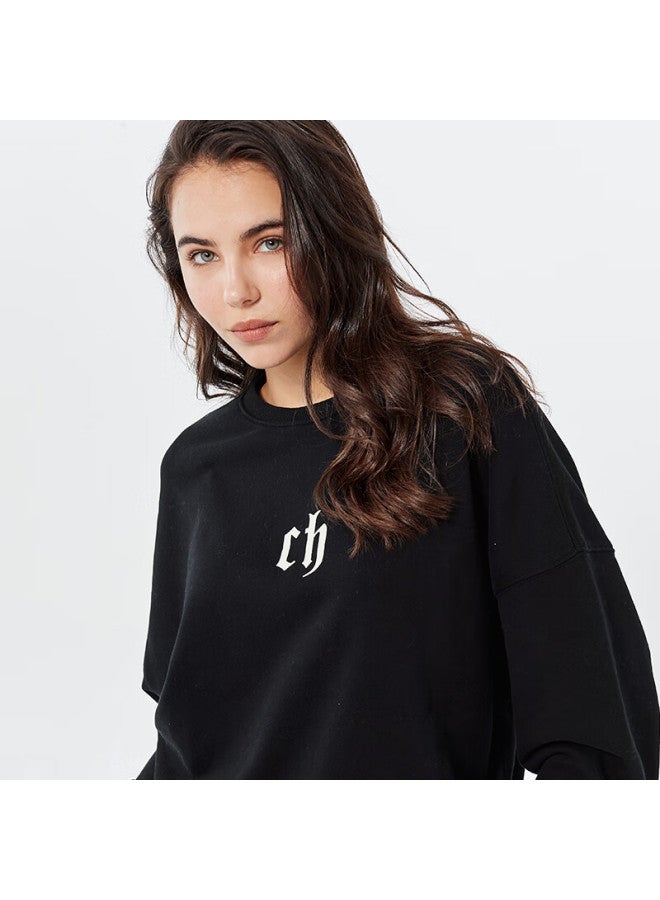 Chinism Ch Sweatshirt For Men, American High Street Style, Loose-fitting Pullover, Couple's Top, Heavyweight Classic Version, Round Neck Sweatshirt Sc20071016 - Image 3