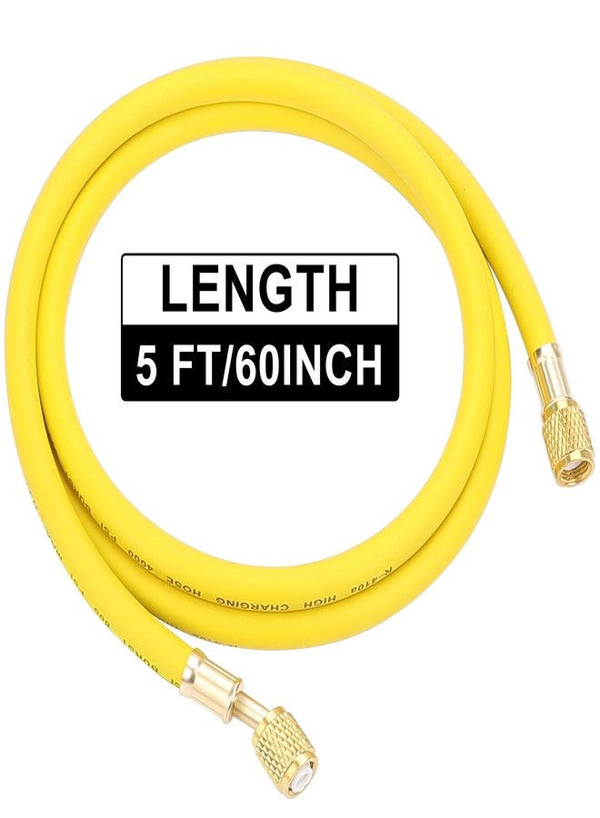 Hromee AC Refrigerant Hose, 60 Inch HVAC Charging Hose with 1/4” SAE Flare, 800 PSI Working Pressure for Air Condition System - Image 5