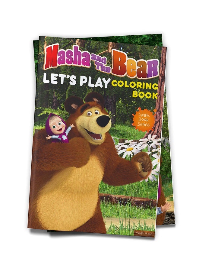 Masha And The Bear - Let's Play: Giant Coloring Book For Kids