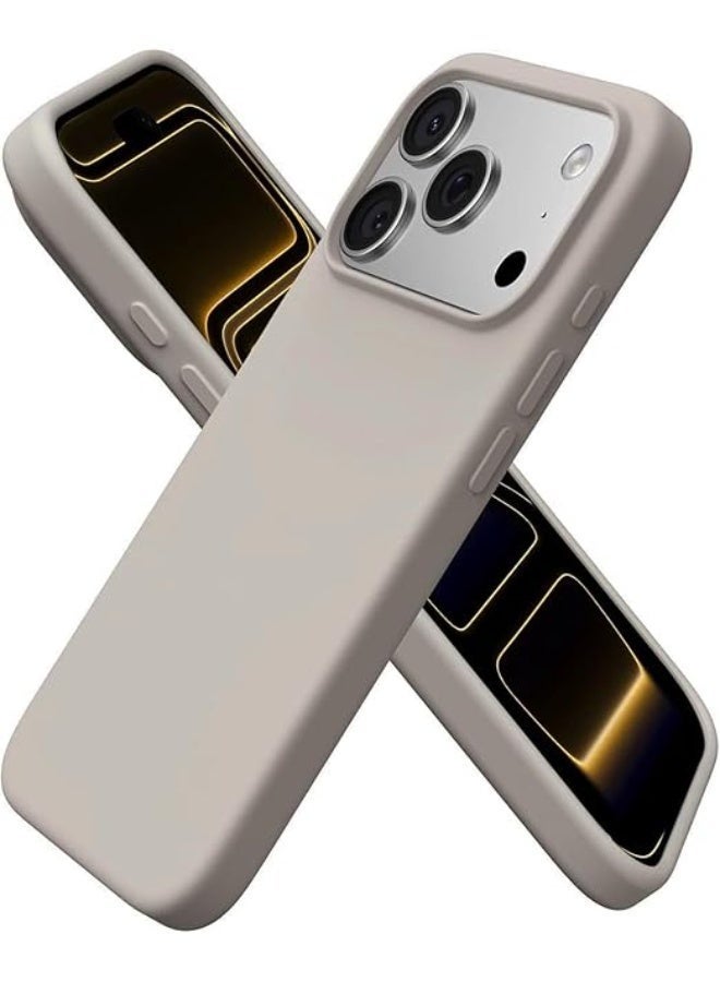 جراب مصمم لهاتف iPhone، مصنوع من السيليكون السائل الممتاز مع [بطانة ناعمة من الألياف الدقيقة المضادة للخدش] جراب هاتف نحيف واقٍ مقاوم للصدمات للرجال والنساء (رمادي) - Image 1