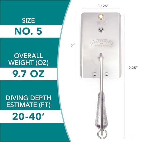 Clarkspoon Fishing Planer - Multiple Sizes - Braced Design Size 5-20-40' - Image 3