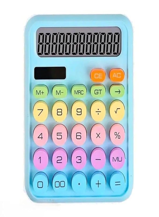 Green Scapper New Cute Pastel Colorful Calculator – Dual Power Calculator for Kids & Office Use – Soft Silicone Buttons, Aesthetic Desk Calculator for School, College, Home & Business - Image 1