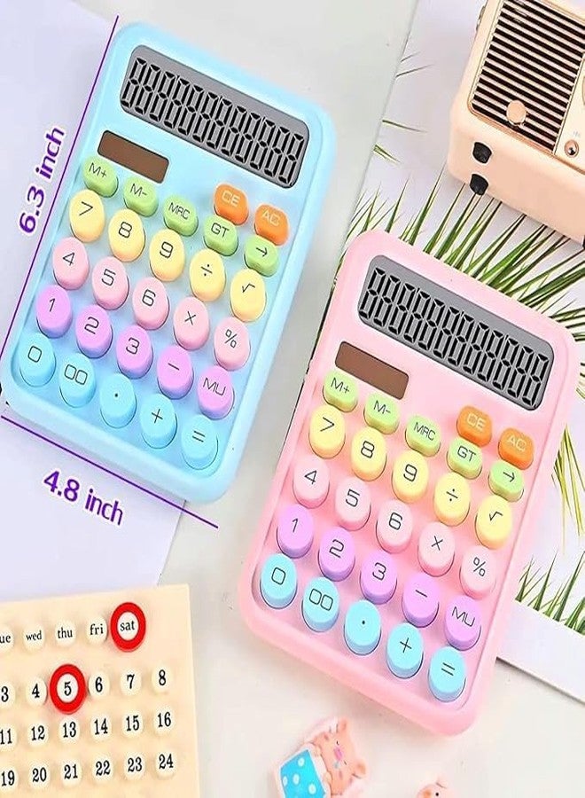 Green Scapper New Cute Pastel Colorful Calculator – Dual Power Calculator for Kids & Office Use – Soft Silicone Buttons, Aesthetic Desk Calculator for School, College, Home & Business - Image 2
