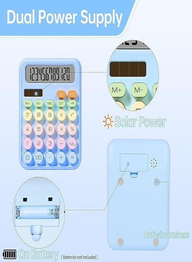 Green Scapper New Cute Pastel Colorful Calculator – Dual Power Calculator for Kids & Office Use – Soft Silicone Buttons, Aesthetic Desk Calculator for School, College, Home & Business - Image 3