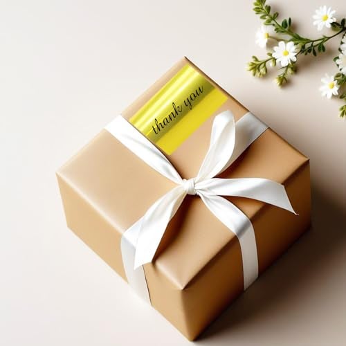 Yeachlaing 2" x 3" Gold Thermal Label Stickers,Waterproof Thermal Printer Sticker Labels for Gift Wrapping, Self-Adhesive Name Price Tag DIY Custom Logo Design (280 pcs,Gold) - Image 4
