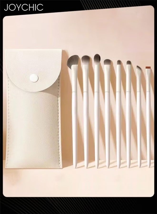 Joychic 8pcs Women Girls Fashionable and Elegant Makeup Brush Set Lightweight Eye Shadow Brushes with Storage Bag - Image 1