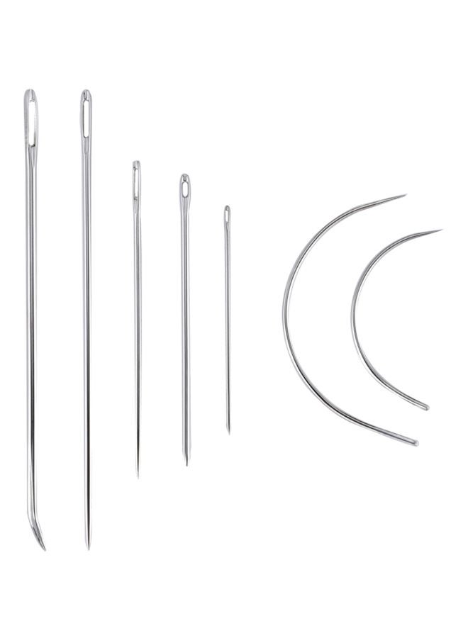 طقم خيوط للحرف اليدوية مكون من 25 قطعة بيج/ فضي/ أبيض - Image 3