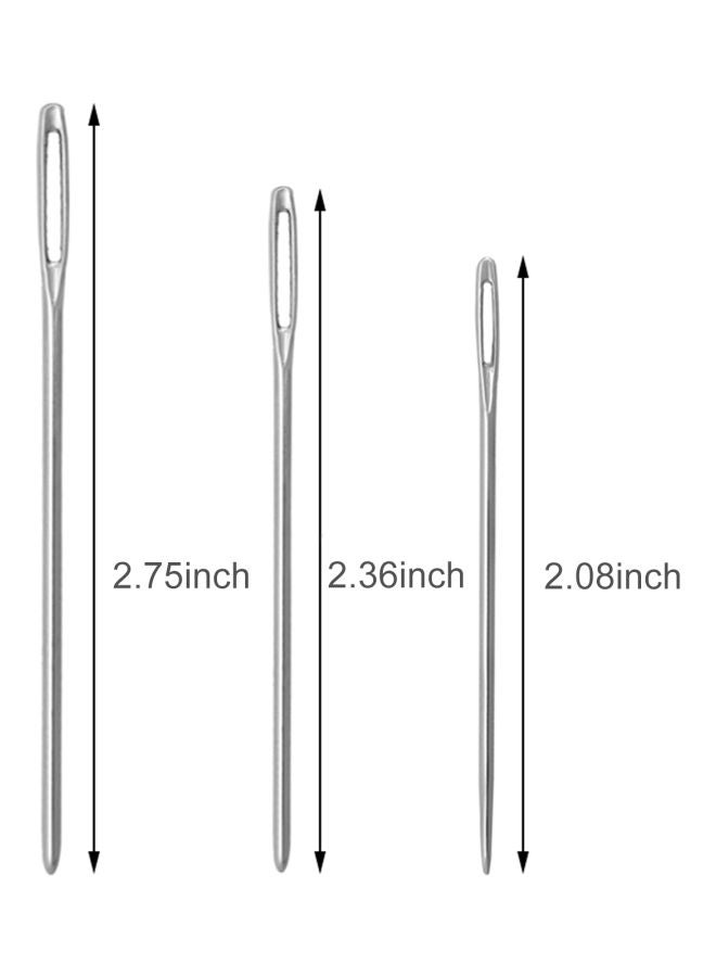طقم خيوط للحرف اليدوية مكون من 25 قطعة بيج/ فضي/ أبيض - Image 2