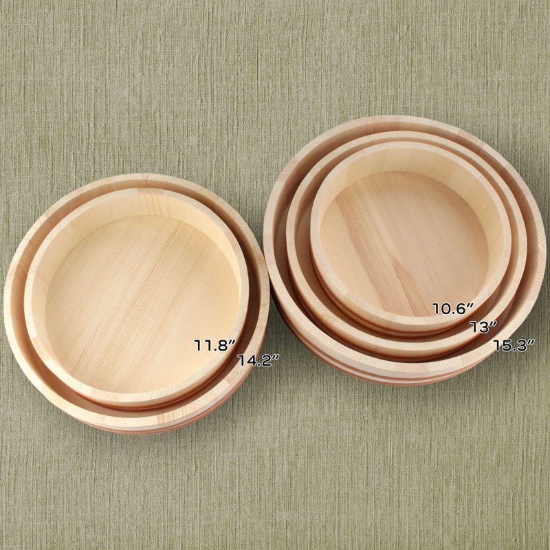 BambooMN BambooImportsMN 12" Sushi Oke Tub (Hangiri) with 19pc Sushi Making Accessory Pack - Image 5