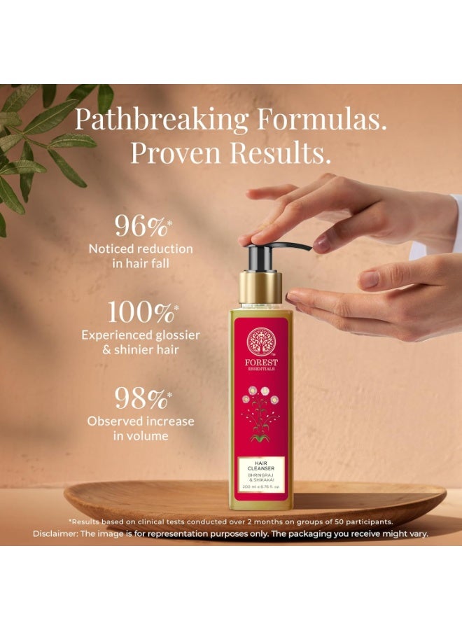 Forest Essentials Hair Cleanser Bhringraj & Shikakai | Ayurvedic Anti-Dandruff Natural Shampoo | Reduces Hair Fall and Dandruff | Controls Hair Thinning | Sulphate & Paraben Free,200 grams (Pack of 2) - Image 2