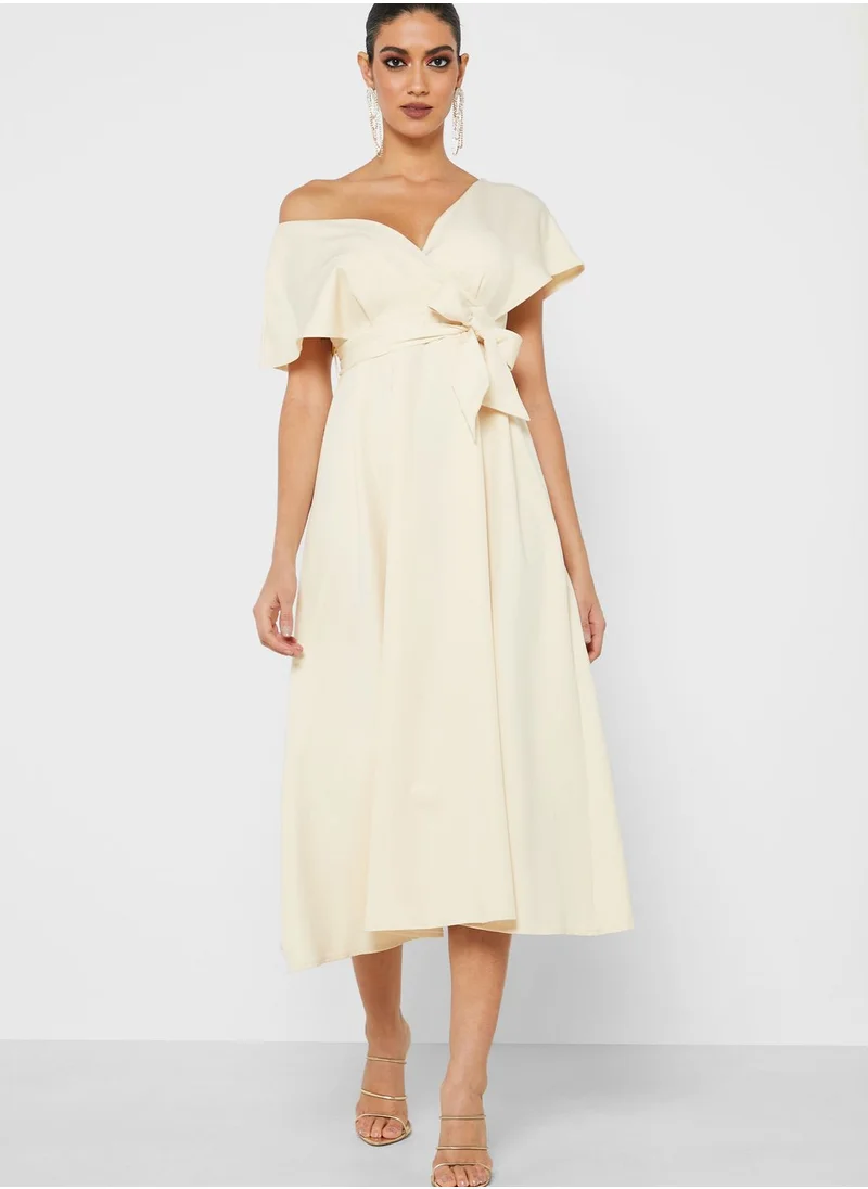 ELLA One Shoulder Tie Dress