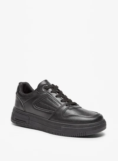 Flora Bella By Shoexpress Panelled Sneakers with Lace-Up Closure