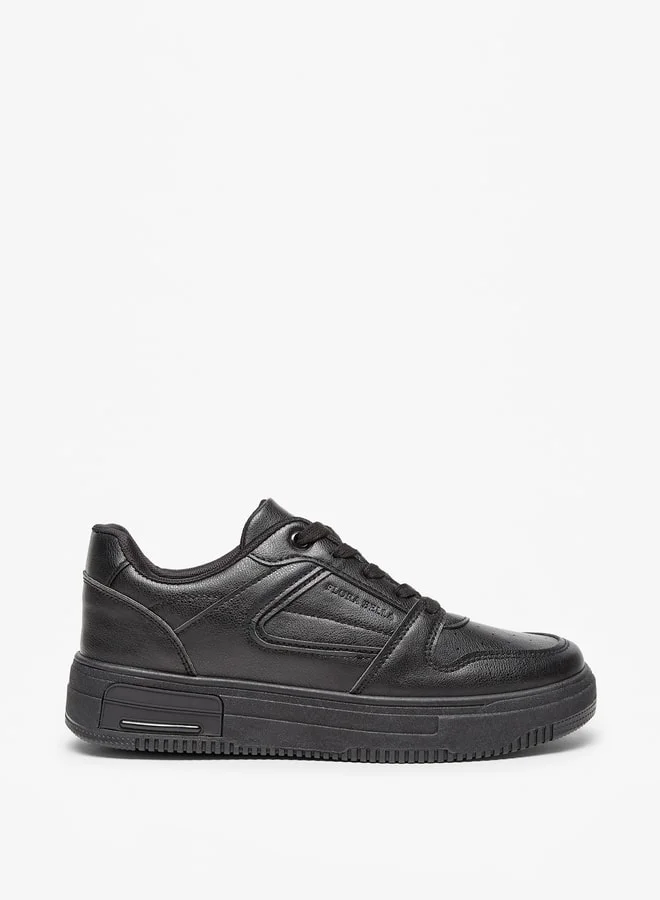 Flora Bella By Shoexpress Panelled Sneakers with Lace-Up Closure