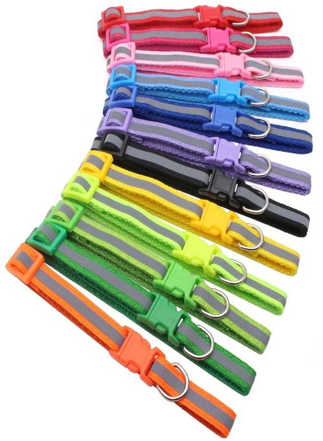 YOY 12 pcs/Set Soft Nylon Puppy Whelping ID Collars - Adjustable Reusable Washable Baby Dog ID Bands Pet Identification for Breeders, Neck 8" - 13" - Image 1