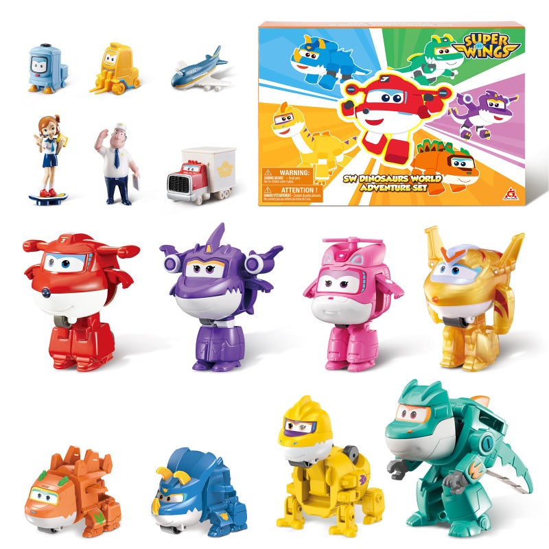 Super Wings 14Pack Transforming Toys 2 inch Airplane Collector Character Toy with Dinosaur Mini Collectible Action Figure with Poke Open Gift Pack Small Figurines Kids Toy for Boys Girls Ages 3 Up - Image 3