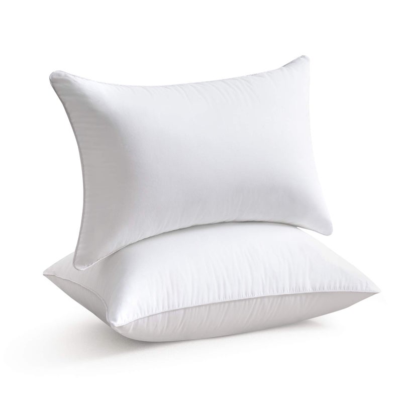 Oubonun Oubonun 14 x 22 Pillow Inserts (Set of 2) - Lumbar Pillow with 100% Cotton Cover - Rectangle Square Interior Sofa Pillow Inserts - Decorative Pillow Insert Pair - White Couch Pillow  - Image 1
