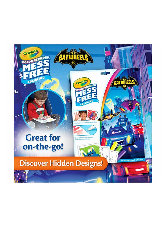 Crayola مجموعة أنشطة باتويلز الملونة – تلوين باتمان بدون فوضى للأطفال، تشمل أقلام تلوين وصفحات، هدية للأطفال من عمر 3 سنوات فما فوق - Image 4