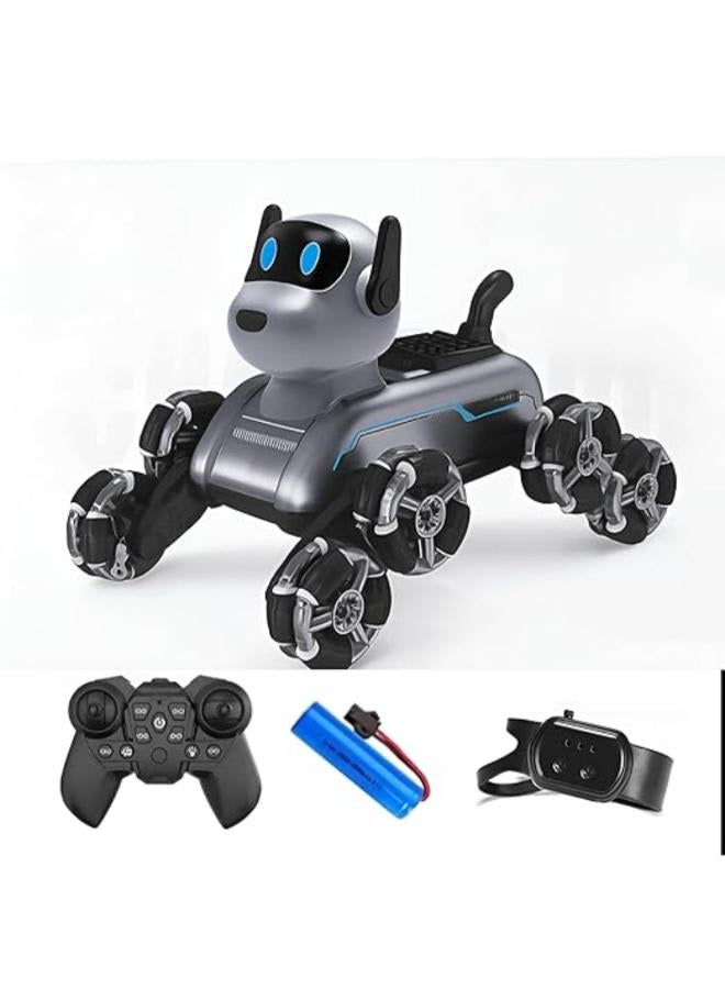 OKO R/C Stunt Dog Eight Eheel Ropot Dog - Silver - Image 1
