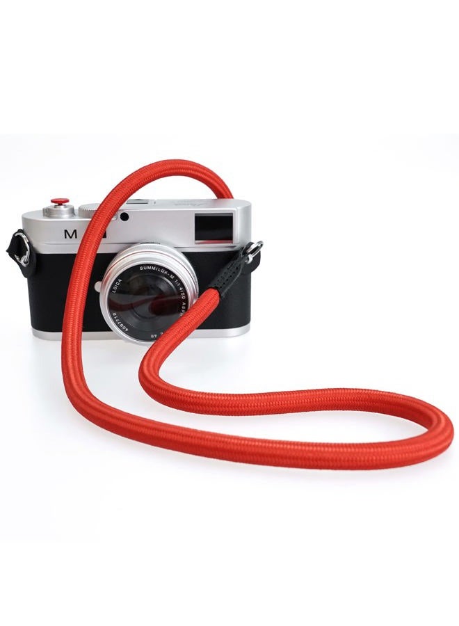 Hargedis Camera Shoulder Strap Climbing Rope Camera Neck Strap for Mirrorless and DSLR Cameras, with Lens Cap Keeper (Red) - Image 4