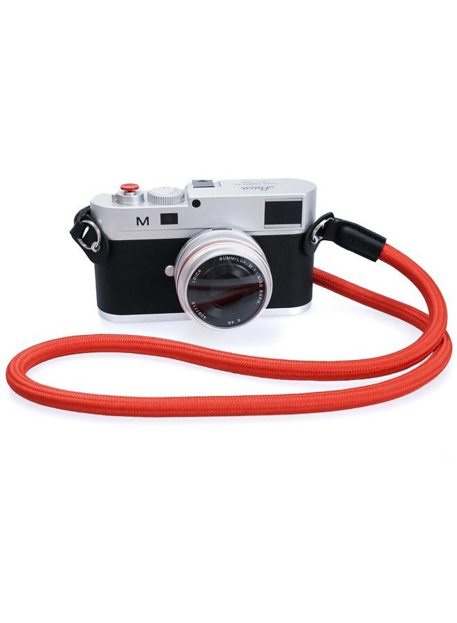 Hargedis Camera Shoulder Strap Climbing Rope Camera Neck Strap for Mirrorless and DSLR Cameras, with Lens Cap Keeper (Red) - Image 1