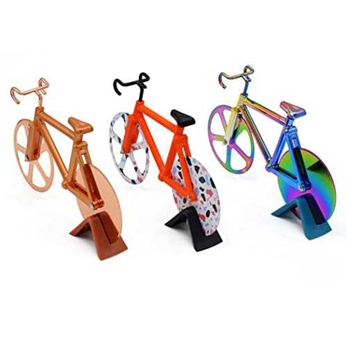 Hoshen Creative Bicycle Shape Pizza Cutter, Dough Divider, Stainless Steel Pizza Cutter Wheel, Biscuit Cutter, 1 Piece, Colorful - Image 5