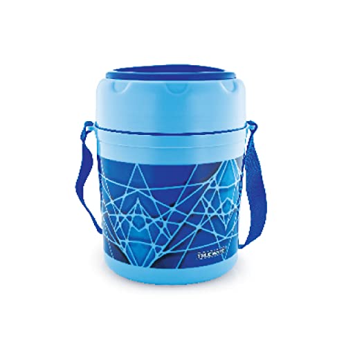 TRUEWARE Trendy 3 Lunch Box with 3 Stainless Steel Container,300ml X3 Blue | PU Insulated | Lunch Box | Tiffin | Hot lunch box | Leak Proof | Easy to Carry | Hot & Cold Food Grade | BPA Free | Stainless Steel Dabbi | Office | Outdoors | For Men, Women, and Kids - Image 5