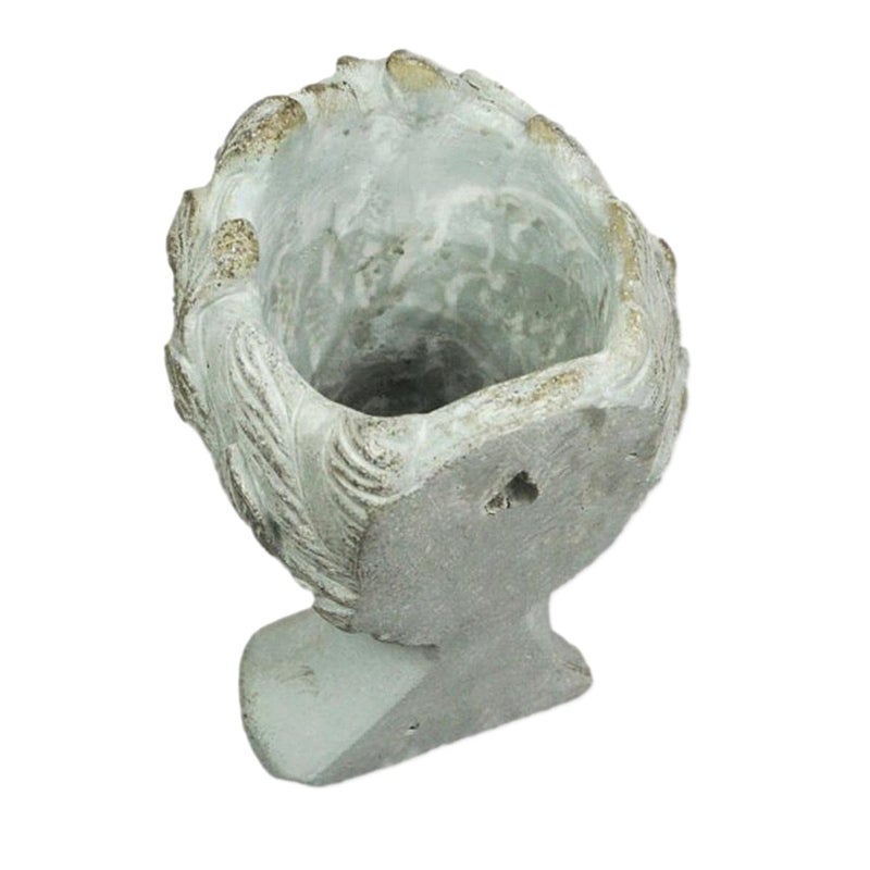 Distinctive Designs Wall Mounted Greek Roman Style Female Head Statue Planter - Small Cement Plant Pot for Indoor Outdoor Home Garden Decor - Artistic Sculpture Plant Holder - Image 2