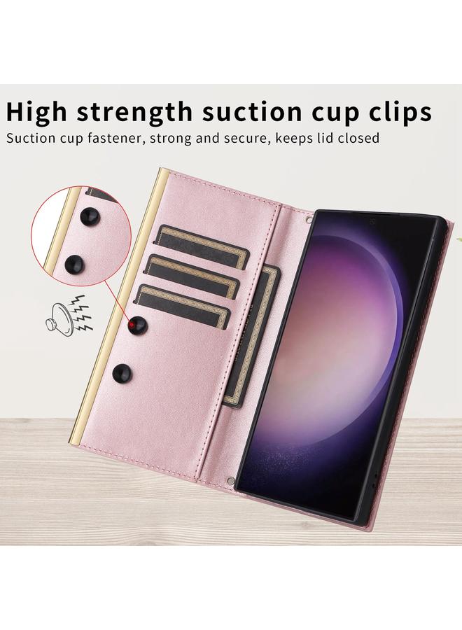 اس-توب جراب هاتف Samsung Galaxy S21 FE 5G Crossbody مصنوع من الجلد بتصميم معيني - Image 5