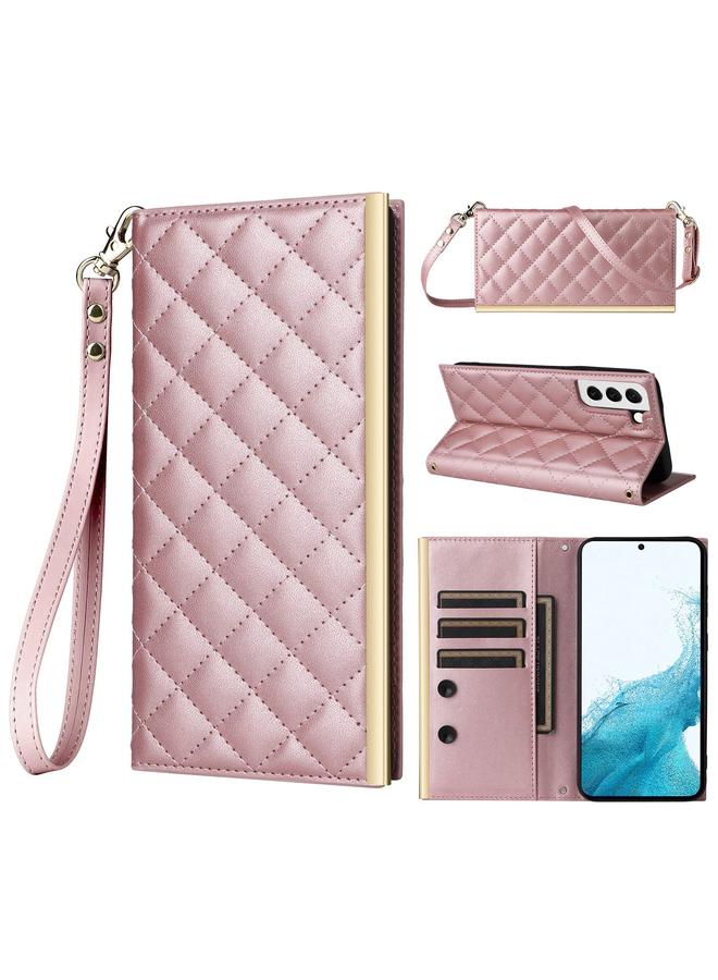 اس-توب جراب هاتف Samsung Galaxy S21 FE 5G Crossbody مصنوع من الجلد بتصميم معيني - Image 1