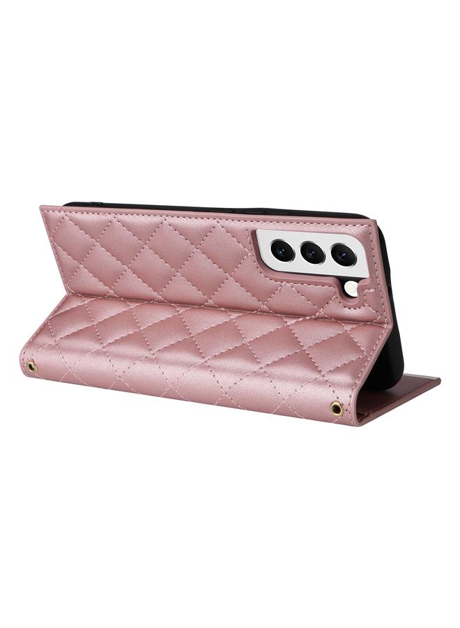 اس-توب جراب هاتف Samsung Galaxy S21 FE 5G Crossbody مصنوع من الجلد بتصميم معيني - Image 4