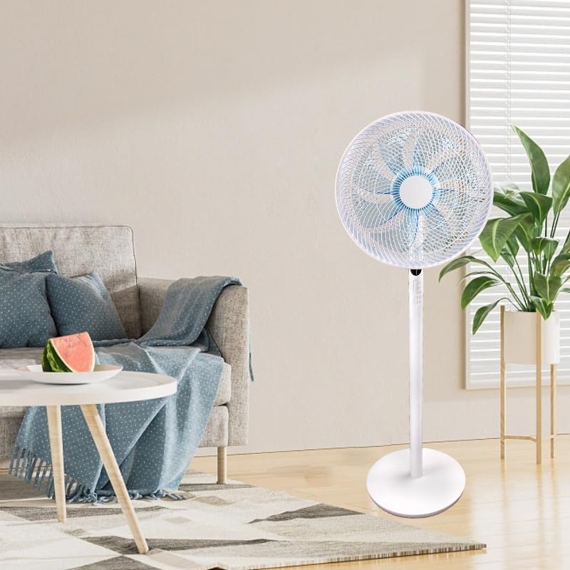 15-Inch Remote Control Pedestal Fan with Adjustable Height and Low Noise Operation - Image 2