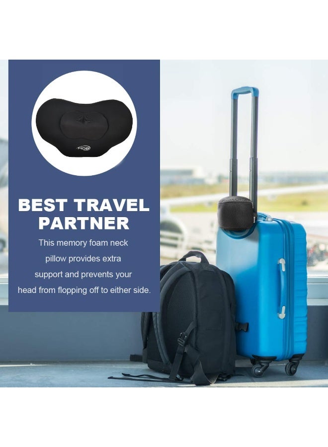 MOB Memory Foam Neck Pillow – Ergonomic Travel Cushion for Car, Office, and Home Use, Relieves Neck & Shoulder Pain, Breathable and Skin-Friendly Support – 1 Piece - Image 3