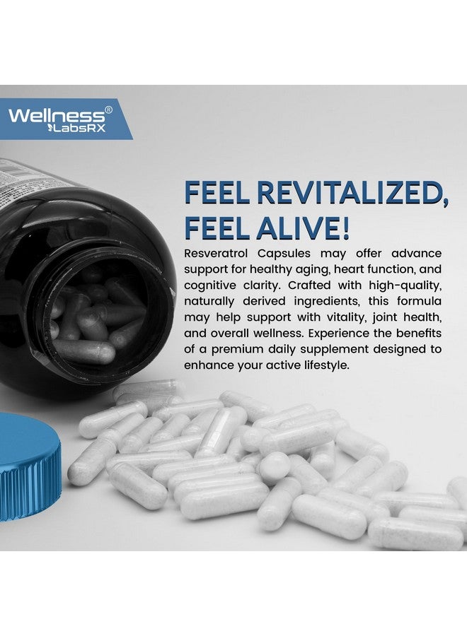 WELLNESS LABSRX Resveratrol 10000mg Organic Capsules - 120 Count - Japanese Knotweed Extract Resveratrol Supplement | Healthy Aging, Heart & Brain Health Support - Potent Complex, Vegan, Non-GMO, Gluten-Free - Image 4