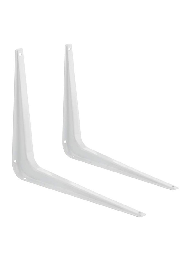 L-Shaped Shelf Bracket Support – Sturdy Wall Mount for Durable Shelving" White - Image 2